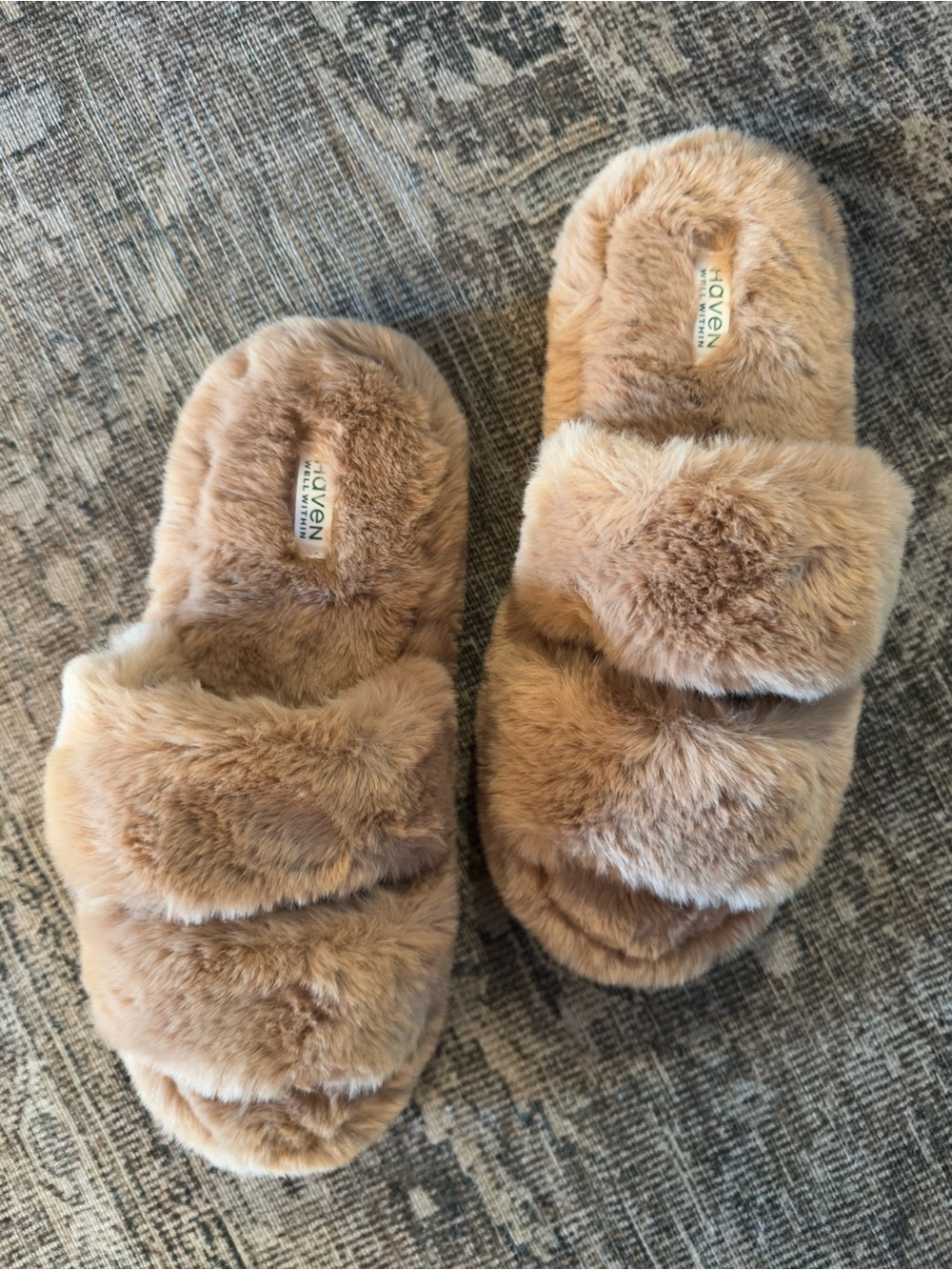 NWOT Haven Well Within Faux Fur Banded Slippers | Size 8